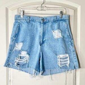 Vintage Bill Blass High Waisted Mom Jeans cut and distressed into denim shorts